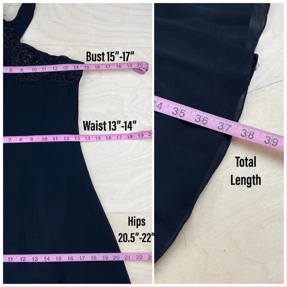 Vintage 1990s Black Halter Mini Skater Dress - Picture 7 of 8